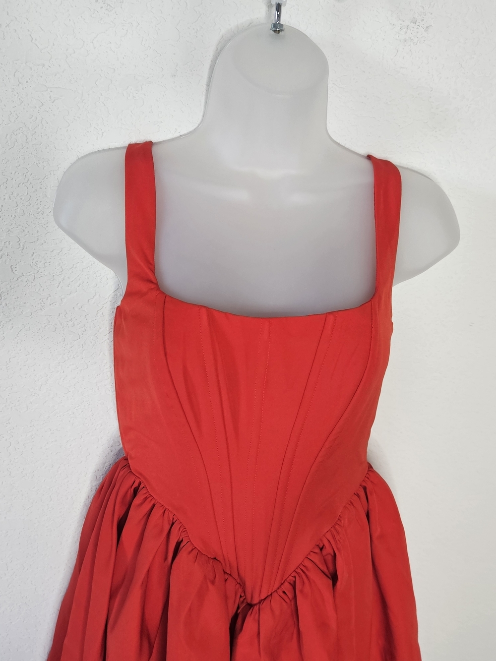 Showpo Aimee Mini Dress Red Corset Fit & Flare Scoop Neck Party Dress Size 6 NWT - Picture 8 of 14